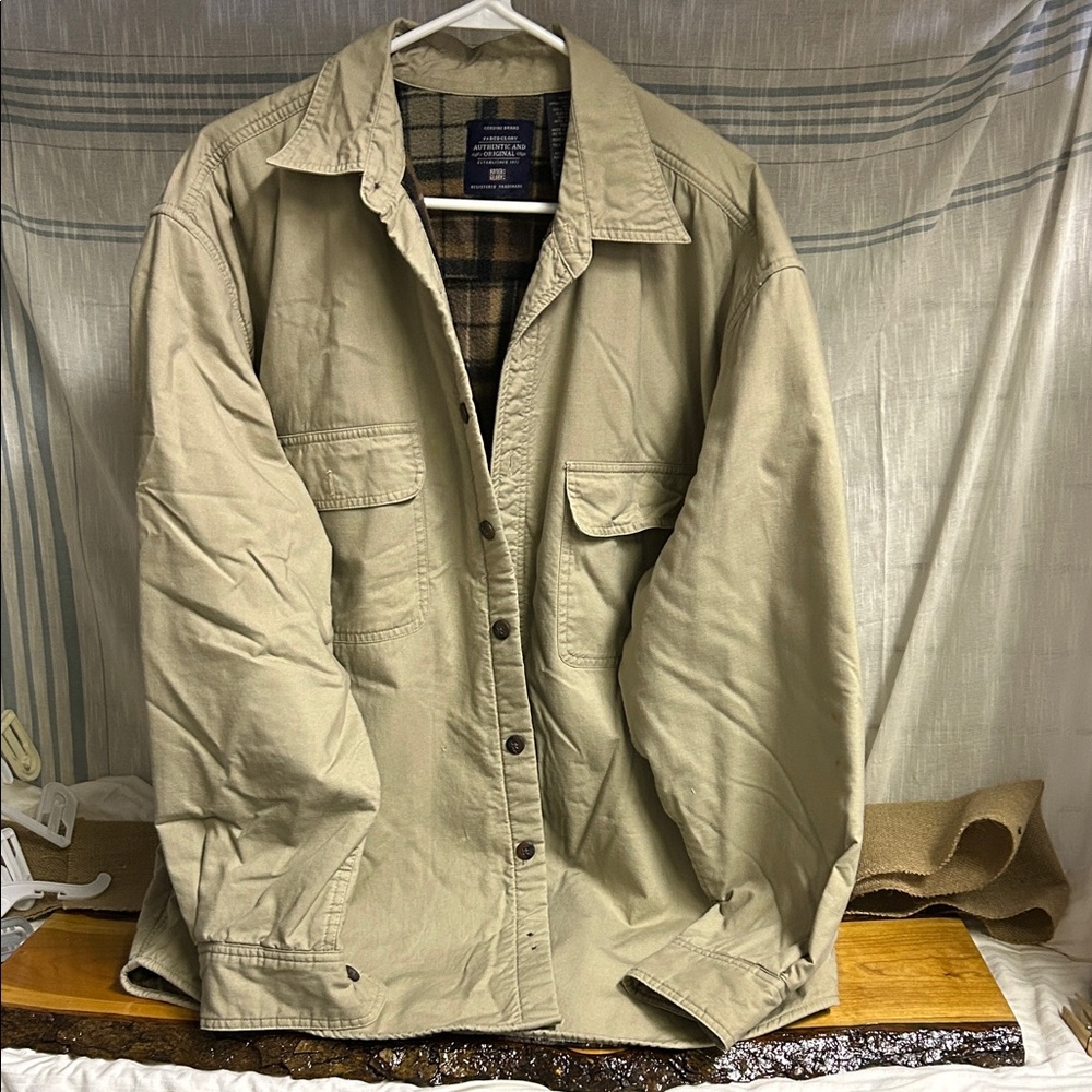 Faded Glory Men's Beige Casual Button Down Shirt